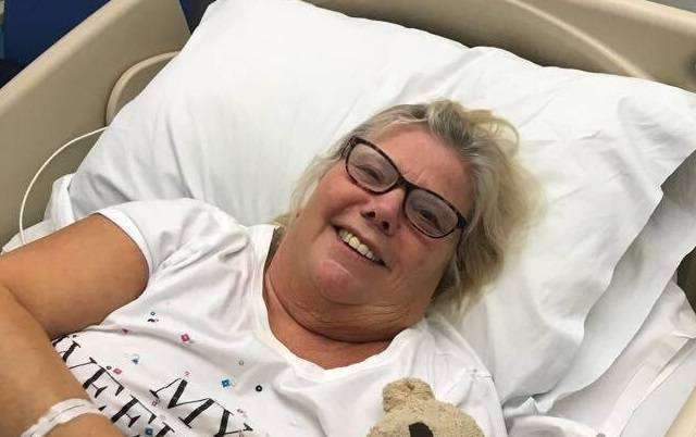 Picture of Sandy after surviving a stroke at 68
