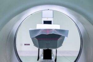 Picture of a MRI about to be taken