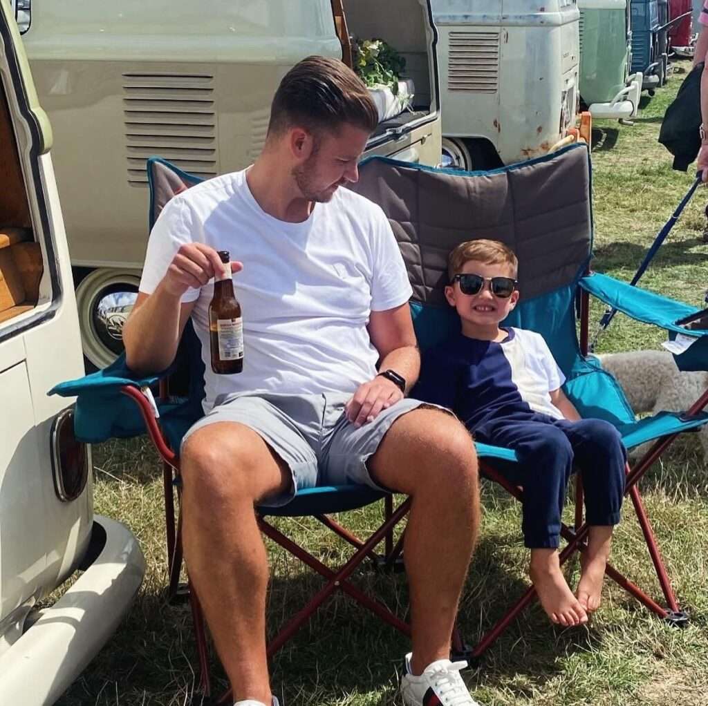 Picture of Lewis who survived at an ischaemic stroke at 29 enjoying a trip.