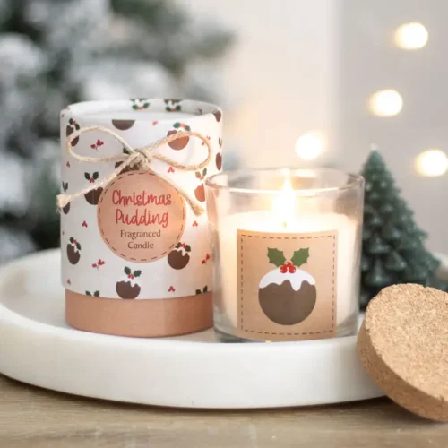 Christmas pudding candle