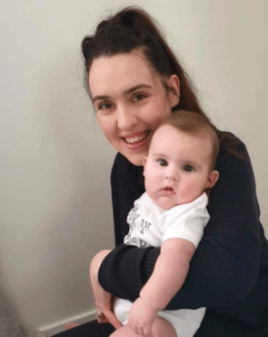 Picture of young mum stroke survivor Hannah with her son