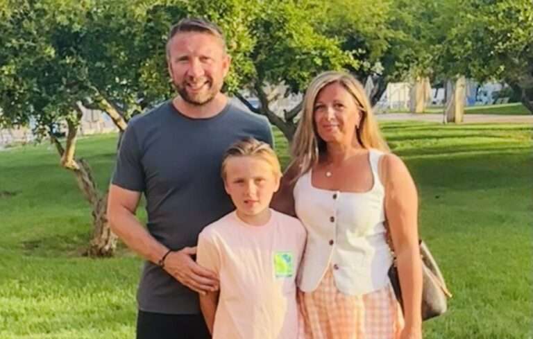Picture of Katy, who survived an ischaemic stroke at just 43 with her family