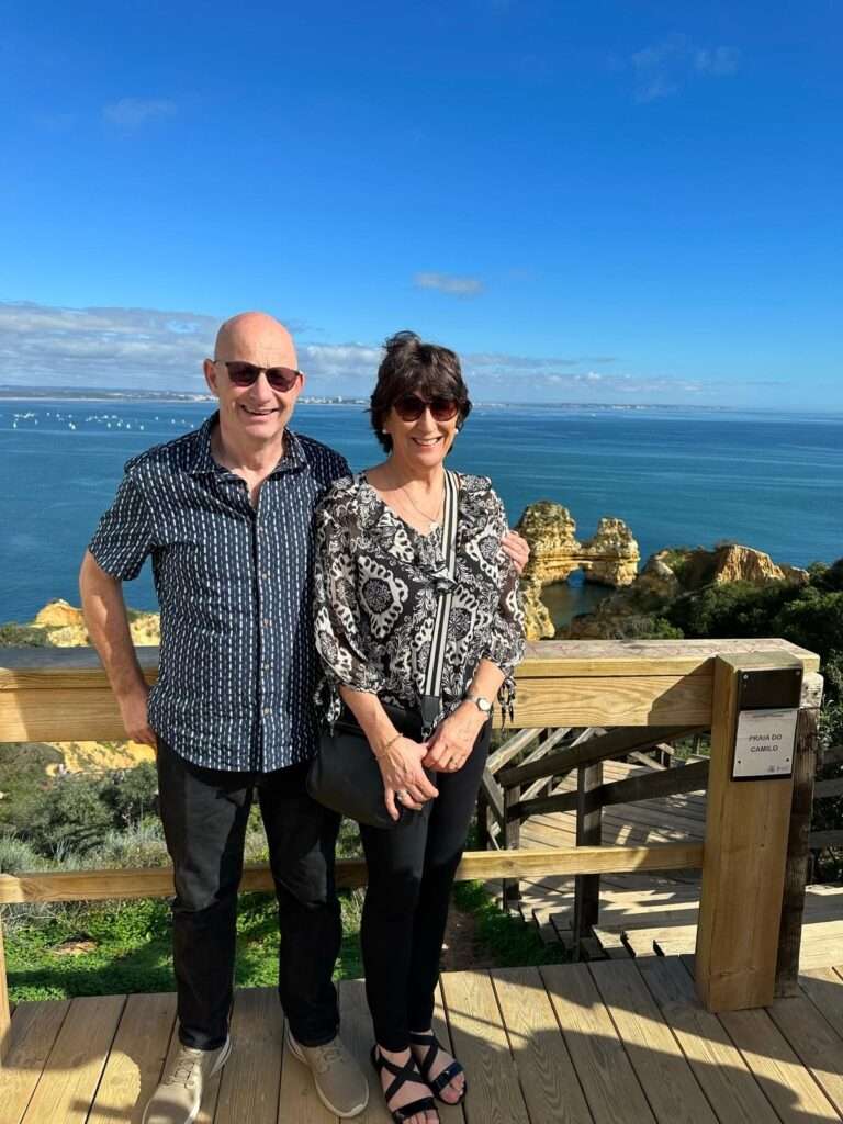 Picture of John who survived an Ischaemic stroke at 58 with his wife