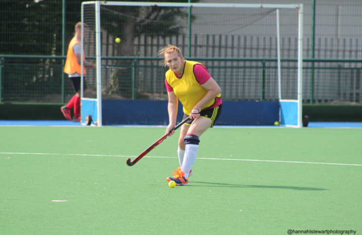 Picture of Helena who survived an ischaemic stroke at 59 playing hockey