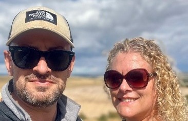 PIcture of Ian who survived a rare stroke at 48 with his wife claire